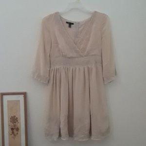 Asos ivory floral embroidered lace dress medium